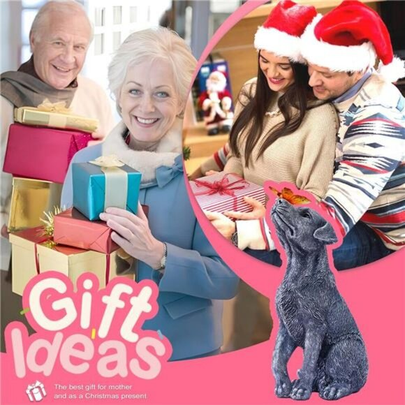 Goodeco Solar Dog Statue Outdoor Garden Decor with Light Gift for Mom Dad Yard - Picture 2 of 8